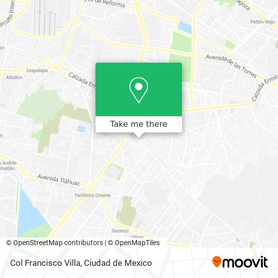 Col Francisco Villa map