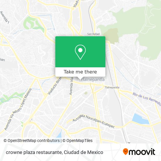 How to get to crowne plaza restaurante in Cuautitlán Izcalli by Bus or  Train?