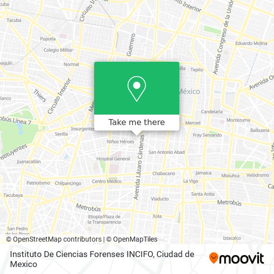 Instituto De Ciencias Forenses INCIFO map