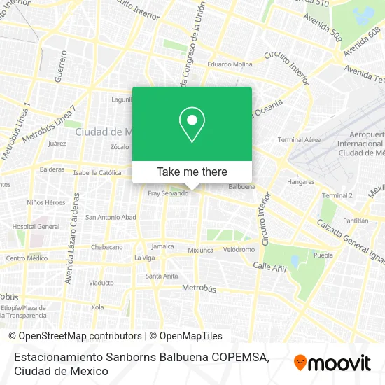 Estacionamiento Sanborns Balbuena COPEMSA map