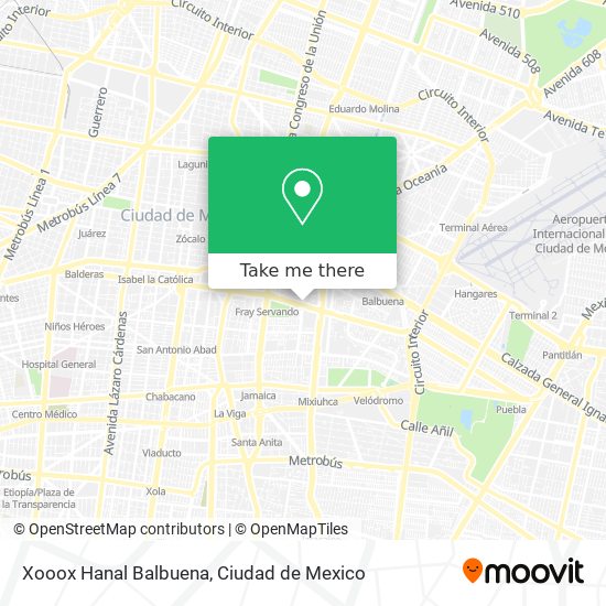 Xooox Hanal Balbuena map