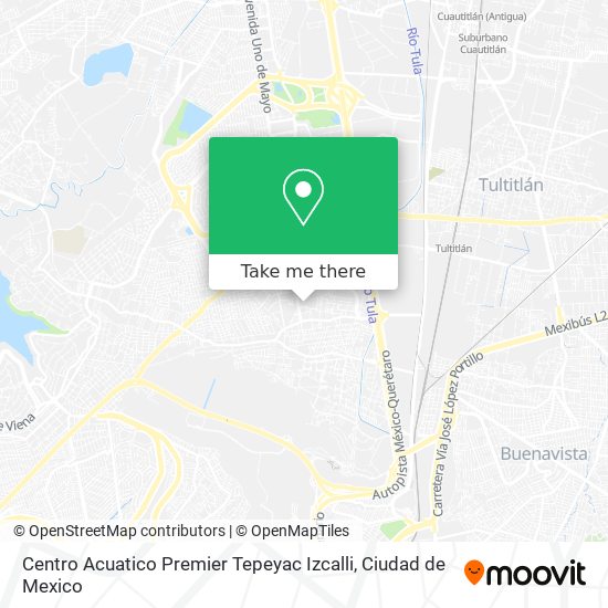 Mapa de Centro Acuatico Premier Tepeyac Izcalli