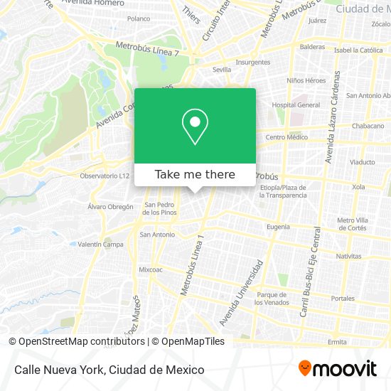Calle Nueva York map