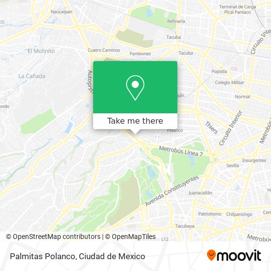 Palmitas Polanco map