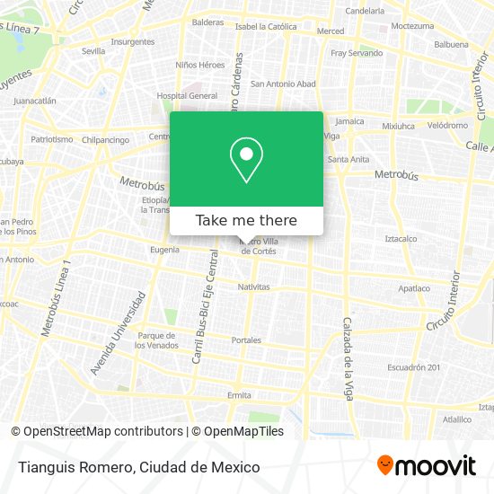 Tianguis Romero map