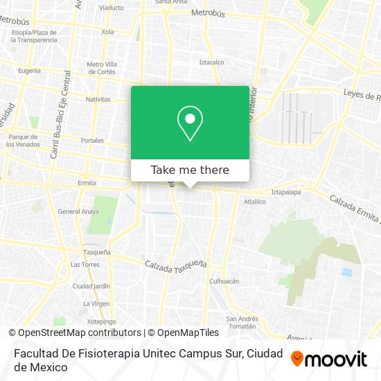 Facultad De Fisioterapia Unitec Campus Sur map