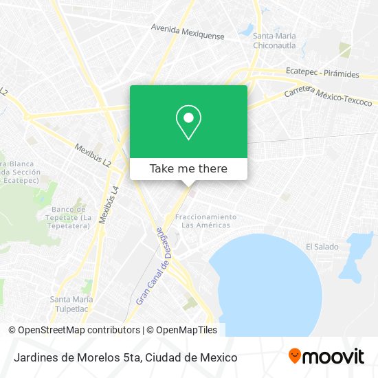 Mapa de Jardines de Morelos 5ta