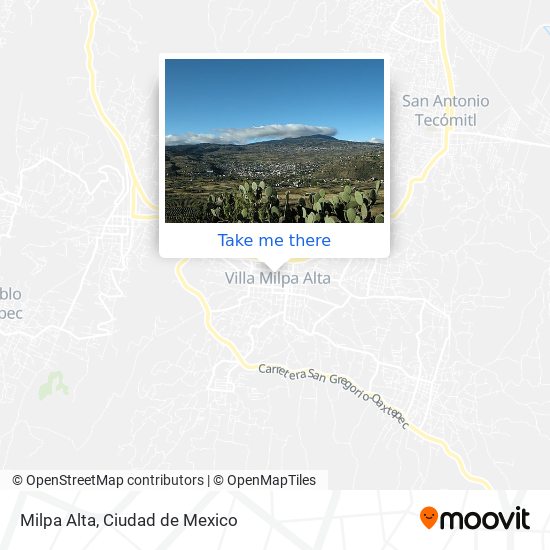 Milpa Alta map