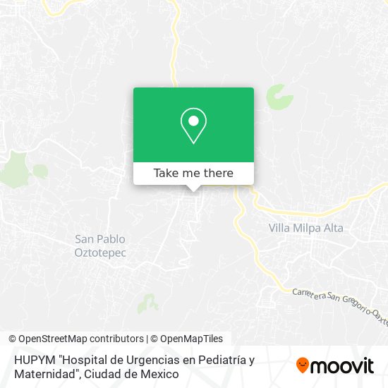 HUPYM "Hospital de Urgencias en Pediatría y Maternidad" map