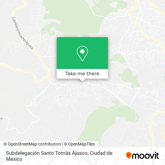 Subdelegación Santo Tomás Ajusco map