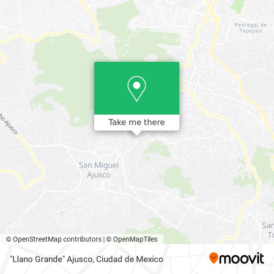 "Llano Grande" Ajusco map