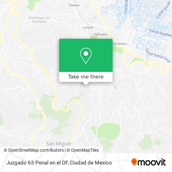 Mapa de Juzgado 63 Penal en el DF