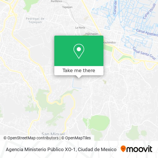 Agencia Ministerio Público XO-1 map