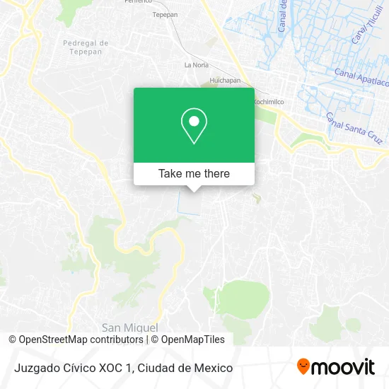 Juzgado Cívico XOC 1 map