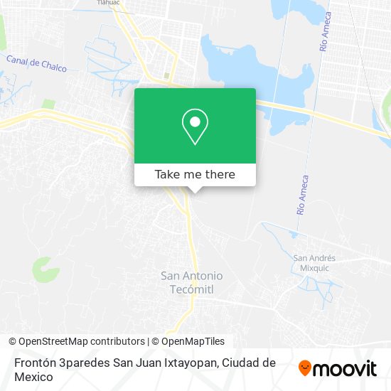 Frontón 3paredes San Juan Ixtayopan map