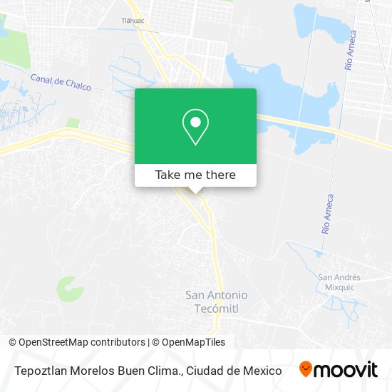 Tepoztlan Morelos Buen Clima. map