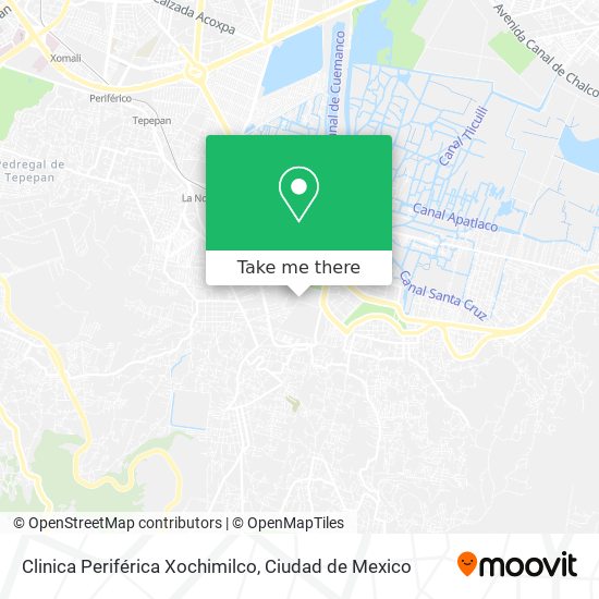 Mapa de Clinica Periférica Xochimilco