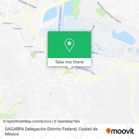 SAGARPA Delegación Distrito Federal map