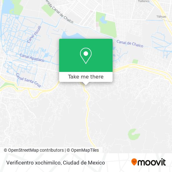 Mapa de Verificentro xochimilco