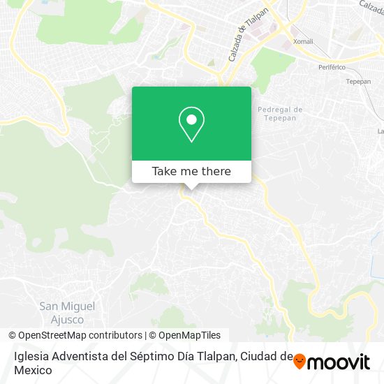 Mapa de Iglesia Adventista del Séptimo Día Tlalpan