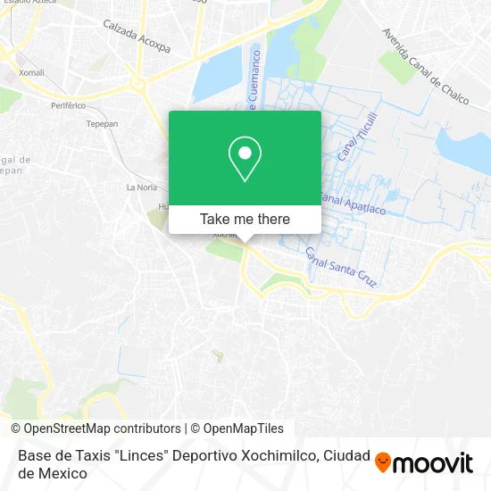 Mapa de Base de Taxis "Linces"  Deportivo Xochimilco