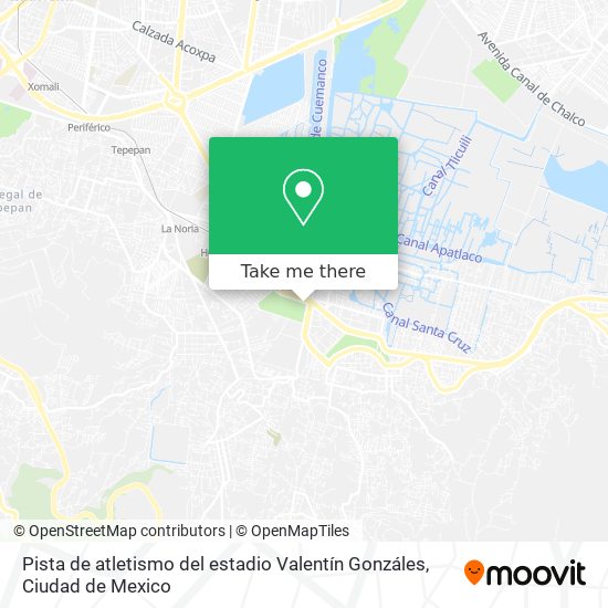 Mapa de Pista de atletismo del estadio Valentín Gonzáles