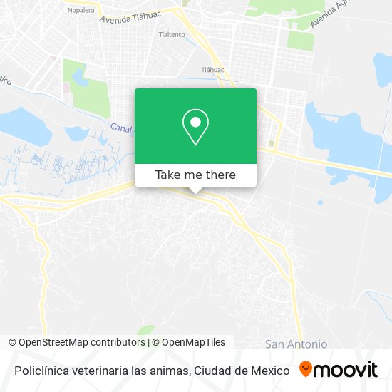 Policlínica veterinaria las animas map