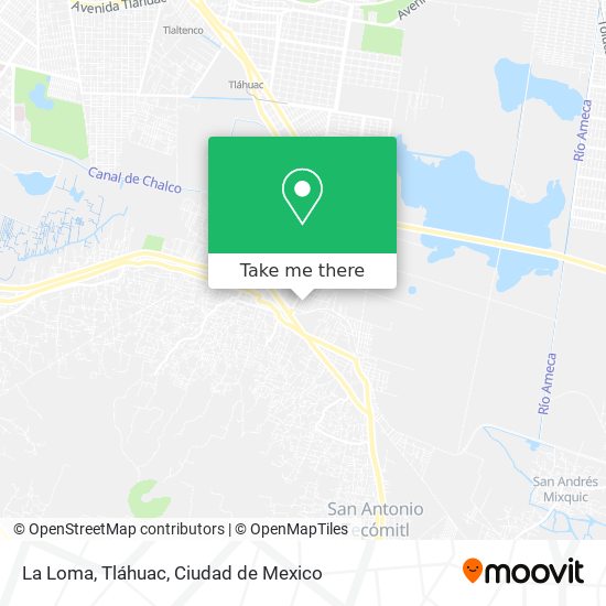 Mapa de La Loma, Tláhuac