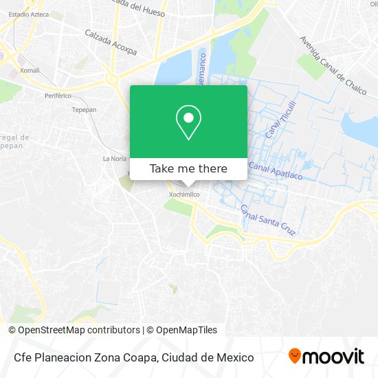 Cfe Planeacion Zona Coapa map