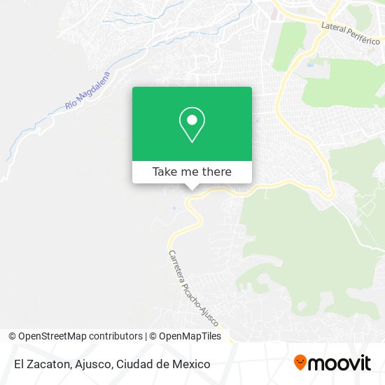 El Zacaton, Ajusco map