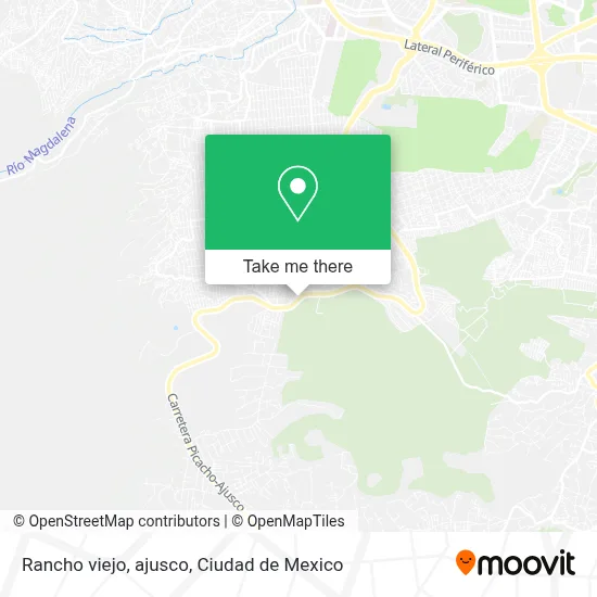 Rancho viejo, ajusco map