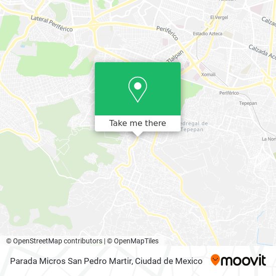 Parada Micros San Pedro Martir map
