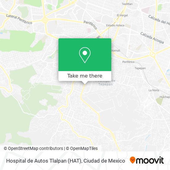 Hospital de Autos Tlalpan (HAT) map