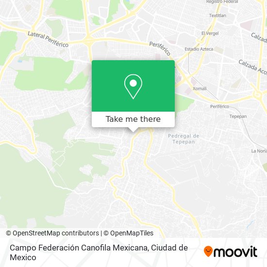 Campo Federación Canofila Mexicana map