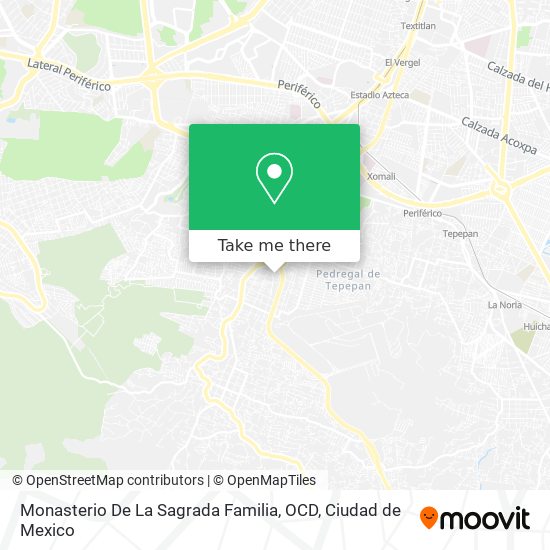 Monasterio De La Sagrada Familia, OCD map