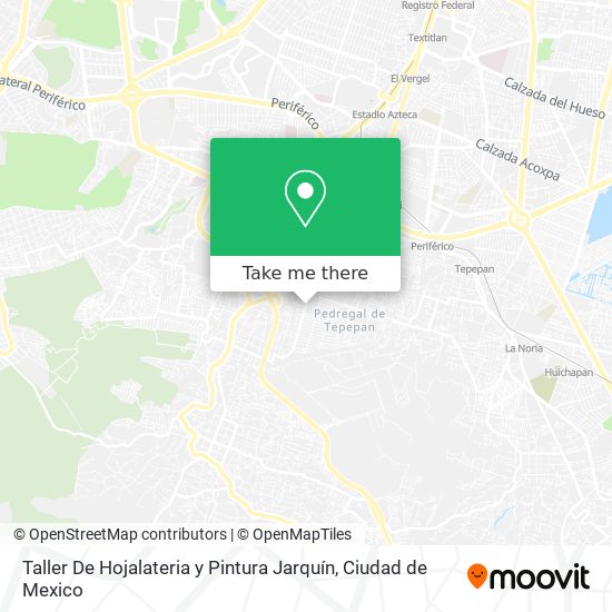 Taller De Hojalateria y Pintura Jarquín map