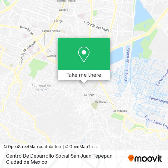 Mapa de Centro De Desarrollo Social San Juan Tepepan