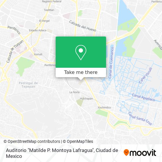 Mapa de Auditorio "Matilde P. Montoya Lafragua"