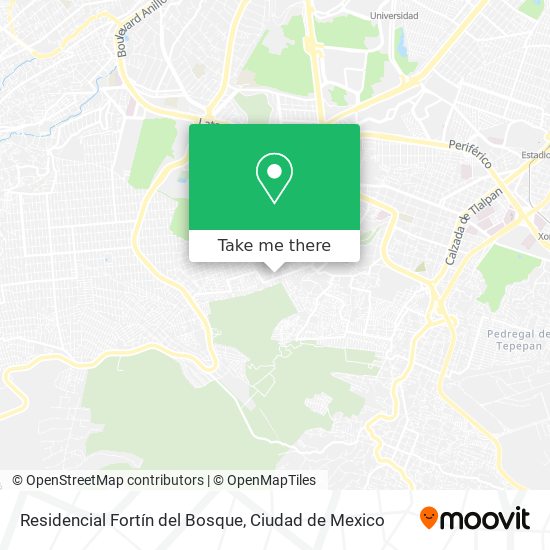 Residencial Fortín del Bosque map