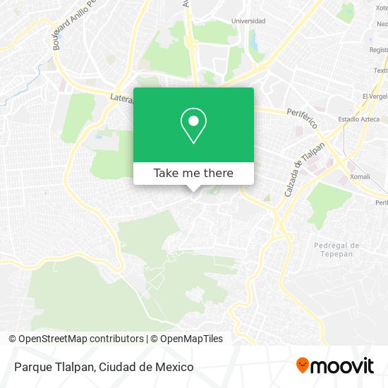 Parque Tlalpan map