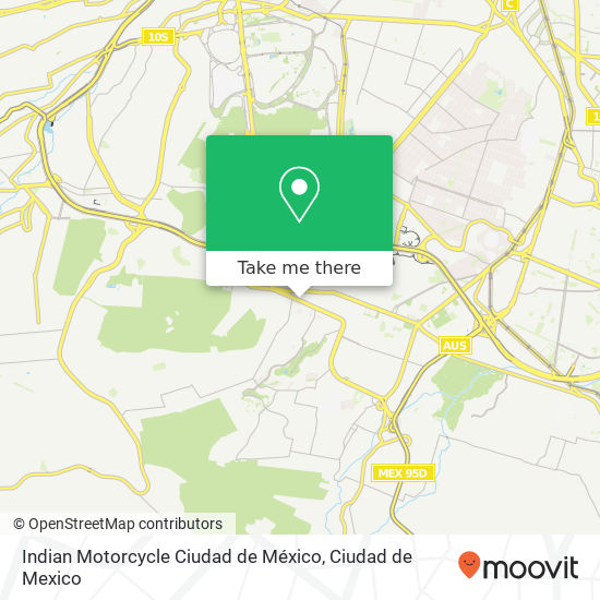 Indian Motorcycle Ciudad de México map