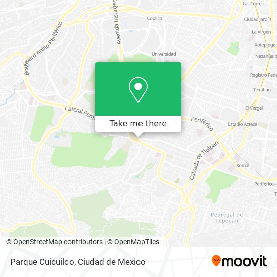 Parque Cuicuilco map