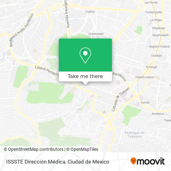 ISSSTE Dirección Médica map