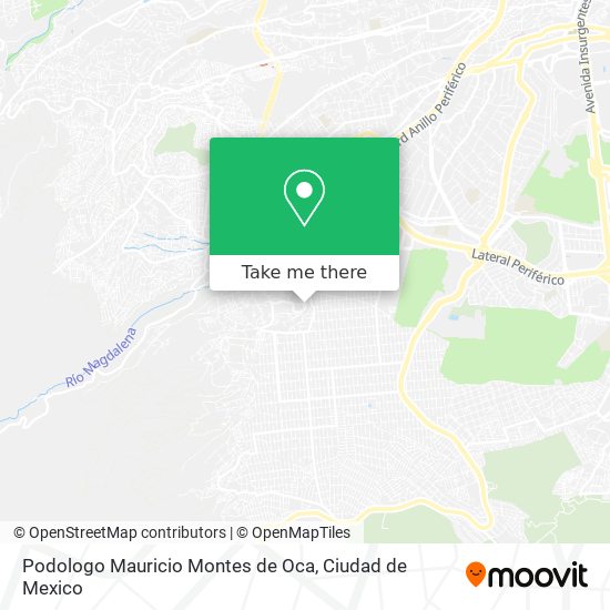 Mapa de Podologo Mauricio Montes de Oca