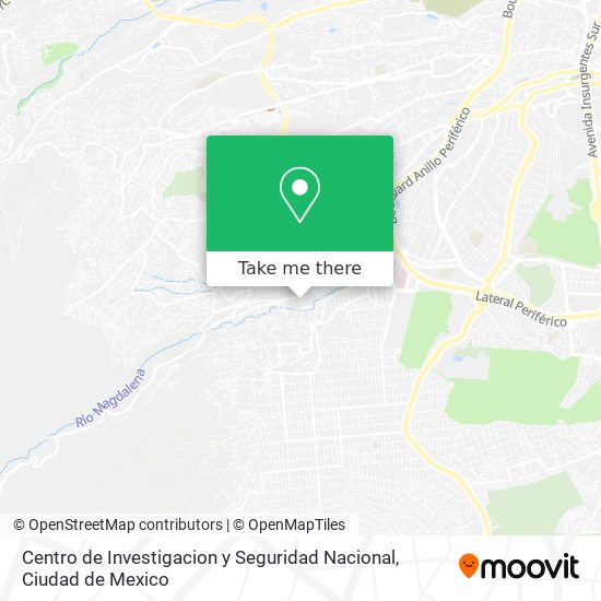 Centro de Investigacion y Seguridad Nacional map