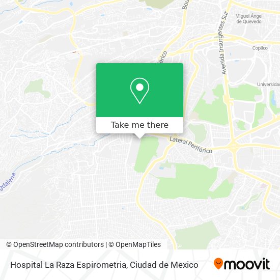 Mapa de Hospital La Raza Espirometria