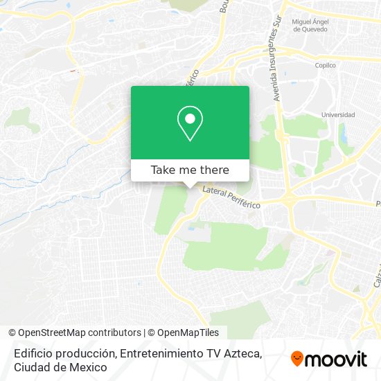 Edificio producción, Entretenimiento TV Azteca map