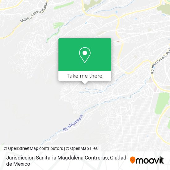 Jurisdiccion Sanitaria Magdalena Contreras map