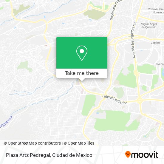 Plaza Artz Pedregal map