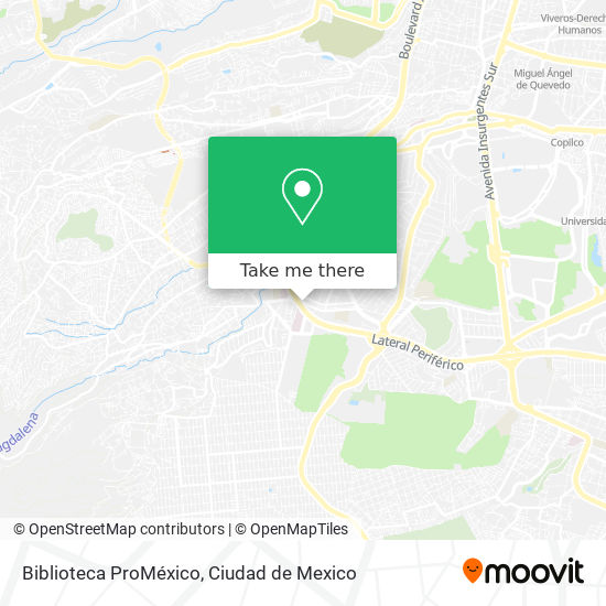 Biblioteca ProMéxico map